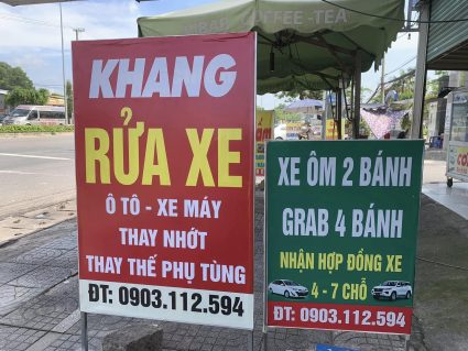 Biển vẫy rửa xe