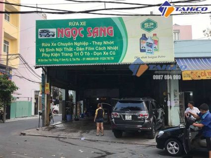 Biển bảng rửa xe máy