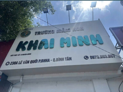 Bảng hiệu trường mầm non